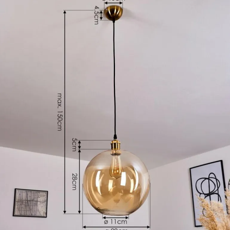 Suspension Lololo Laiton, 1 lumière