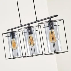 Suspension Lucea Noir, 3 lumières