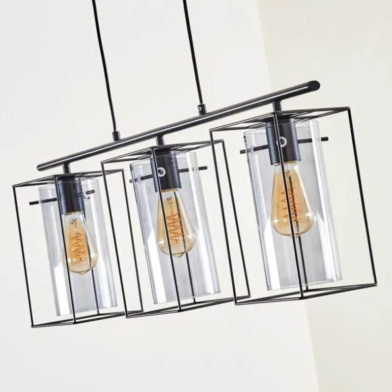 Suspension Lucea Noir, 3 lumières