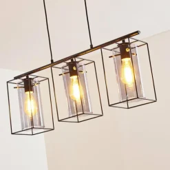 Suspension Lucea Noir, 3 lumières