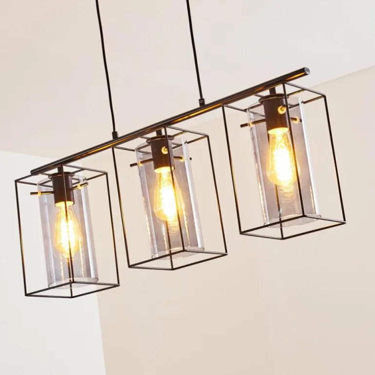 Suspension Lucea Noir, 3 lumières