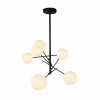 Suspension Lucide ALARA LED Noir, 6 lumières