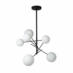 Suspension Lucide ALARA LED Noir, 6 lumières