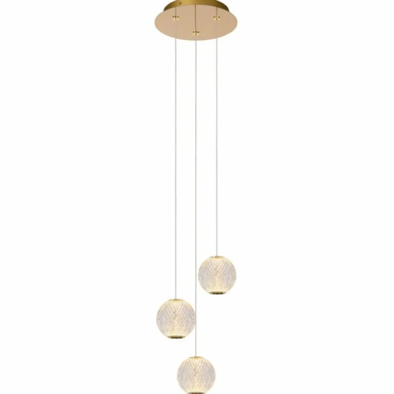 Suspension Lucide CINTRA LED Or, 3 lumières
