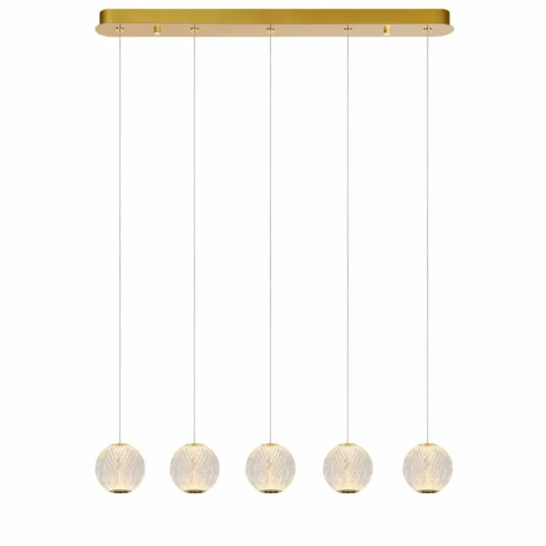 Suspension Lucide CINTRA LED Or, 5 lumières