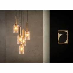 Suspension Lucide CORALIE Laiton, 5 lumières