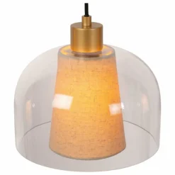 Suspension Lucide GUNHILD Or, Laiton, 3 lumières