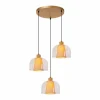Suspension Lucide GUNHILD Or, Laiton, 3 lumières