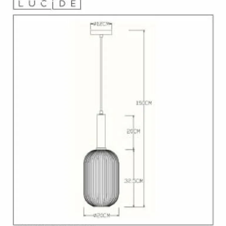 Suspension Lucide MALOTO Or, 1 lumière