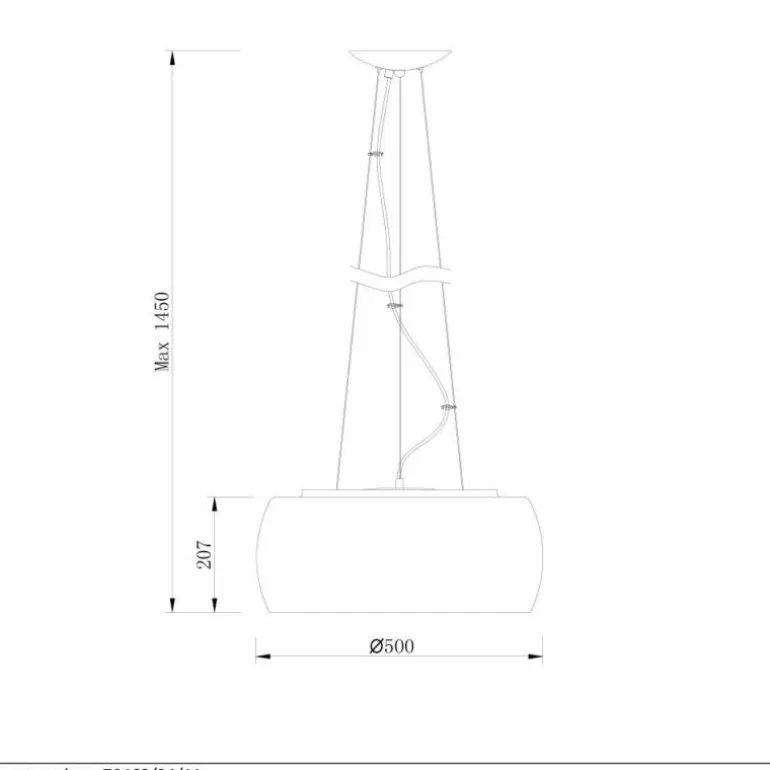 Suspension Lucide PEARL Chrome, 6 lumières