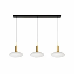 Suspension Lucide SINGALA Or, Laiton, 3 lumières