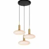 Suspension Lucide SINGALA Or, Laiton, 3 lumières