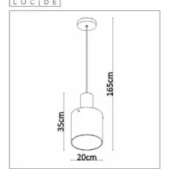 Suspension Lucide TOLEDO Cuivre, 1 lumière