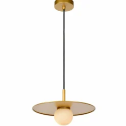 Suspension Lucide TOPHER Or, Laiton, 1 lumière
