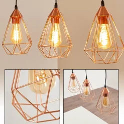 Suspension Lyssons Noir, 3 lumières