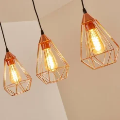 Suspension Lyssons Noir, 3 lumières