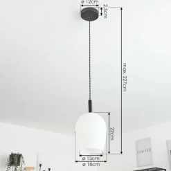 Suspension Magnano Noir, 1 lumière