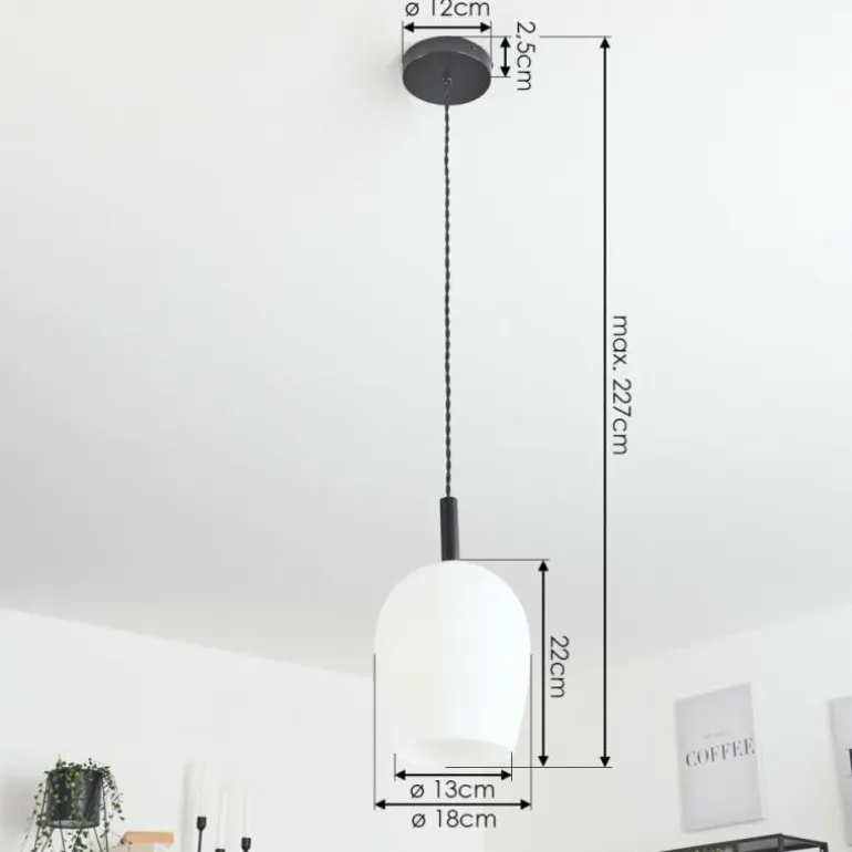 Suspension Magnano Noir, 1 lumière