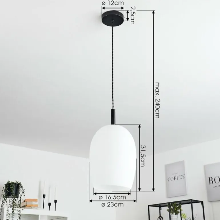 Suspension Magnano Noir, 1 lumière