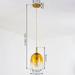 Suspension Magnano Or, 1 lumière