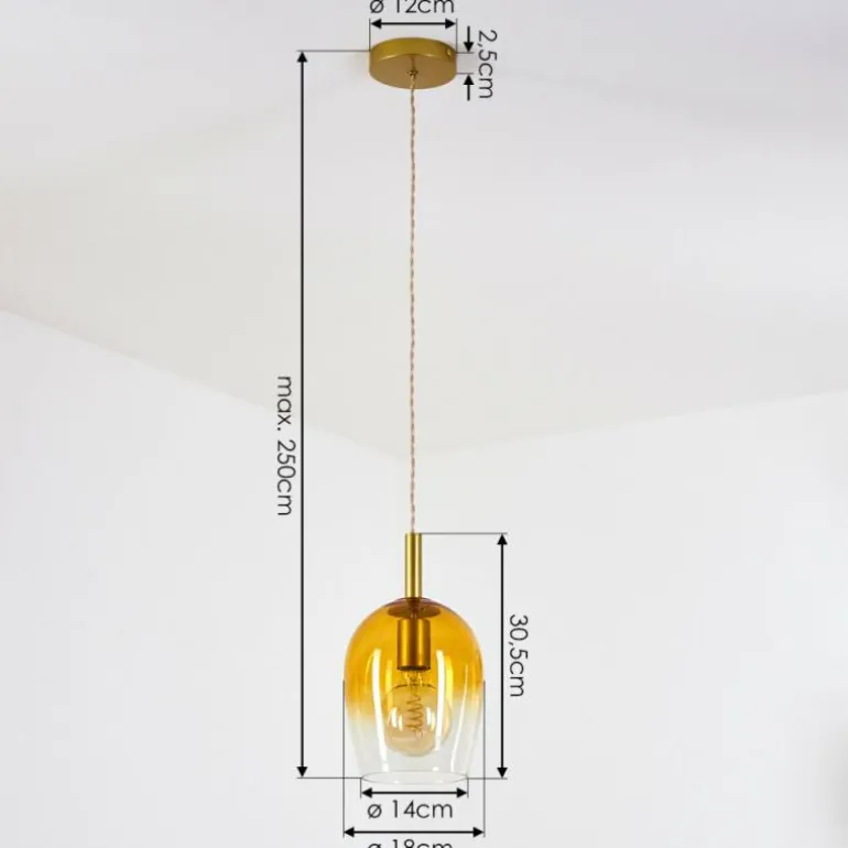 Suspension Magnano Or, 1 lumière