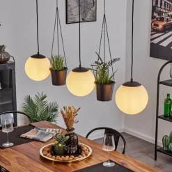 Suspension Malhadancha Noir, 3 lumières