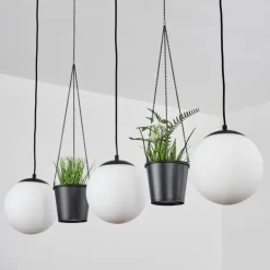 Suspension Malhadancha Noir, 3 lumières