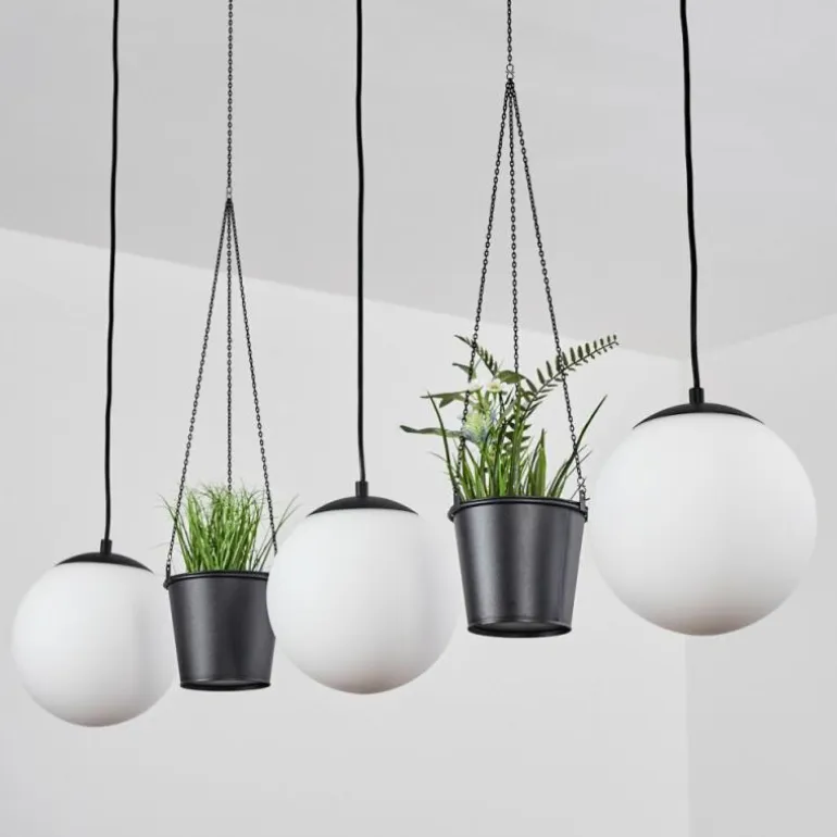 Suspension Malhadancha Noir, 3 lumières