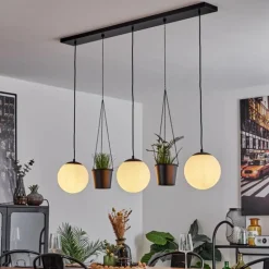 Suspension Malhadancha Noir, 3 lumières