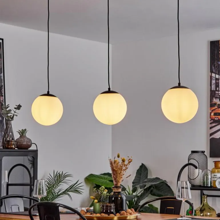 Suspension Malhadancha Noir, 3 lumières