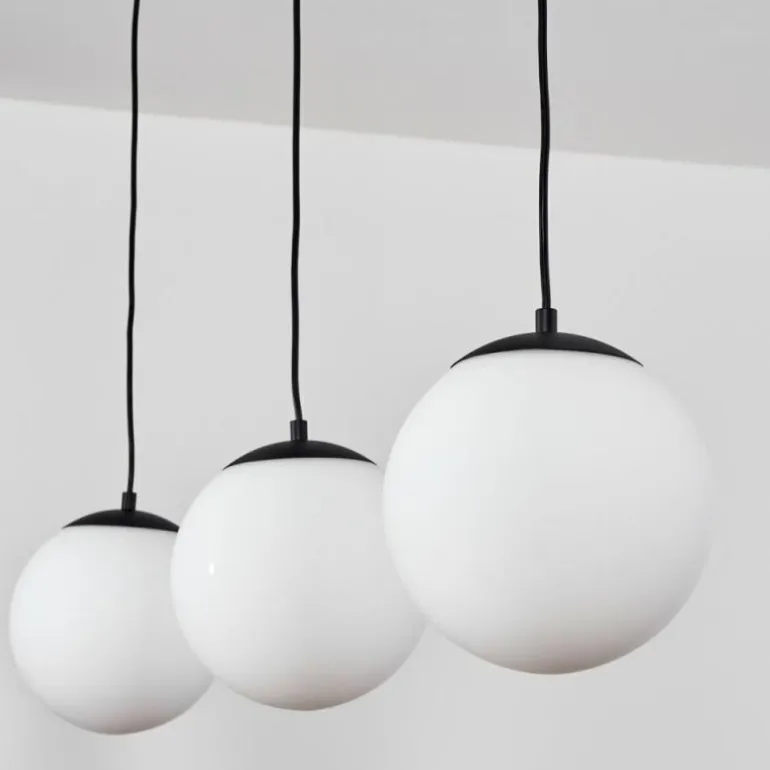 Suspension Malhadancha Noir, 3 lumières