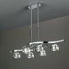 Suspension Mantra CUADRAX Chrome, 6 lumières