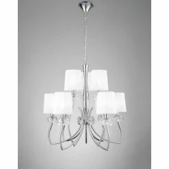 Suspension Mantra LOEWE Chrome, 9 lumières