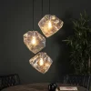 Suspension Marore Argenté, 3 lumières