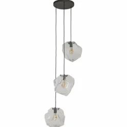 Suspension Marore Argenté, 3 lumières