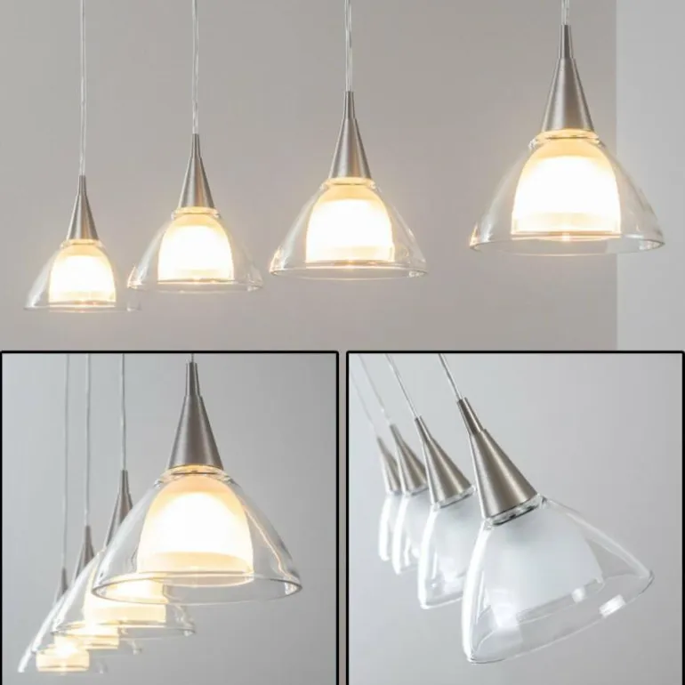 Suspension Masterlight Caterina LED Nickel mat, 4 lumières