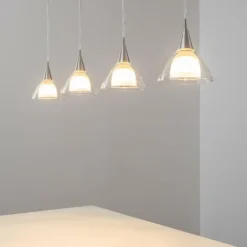 Suspension Masterlight Caterina LED Nickel mat, 4 lumières