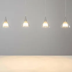 Suspension Masterlight Caterina LED Nickel mat, 4 lumières