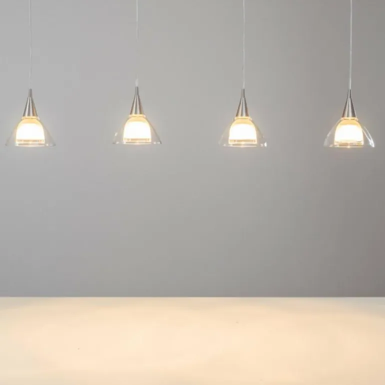 Suspension Masterlight Caterina LED Nickel mat, 4 lumières