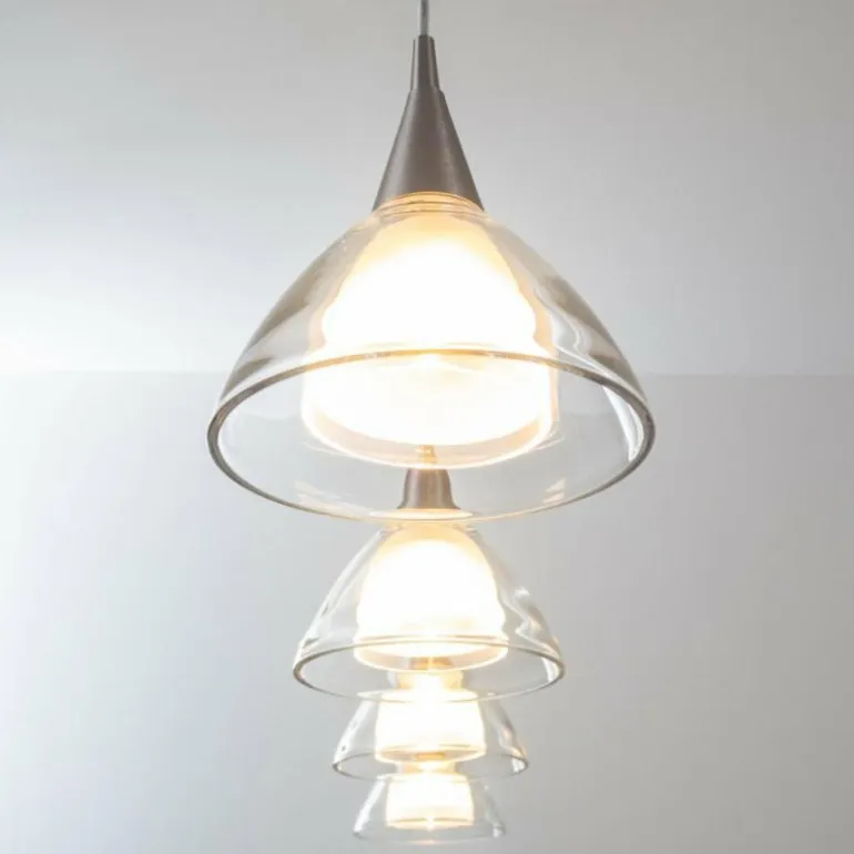 Suspension Masterlight Caterina LED Nickel mat, 4 lumières