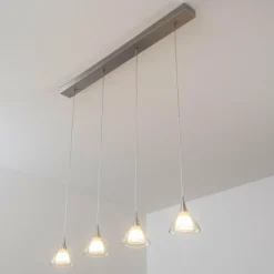 Suspension Masterlight Caterina LED Nickel mat, 4 lumières