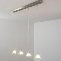 Suspension Masterlight Caterina LED Nickel mat, 4 lumières