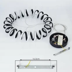 Suspension Maziwa LED Noir, Blanc, 1 lumière