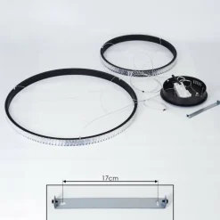 Suspension Melosa LED Noir, 1 lumière