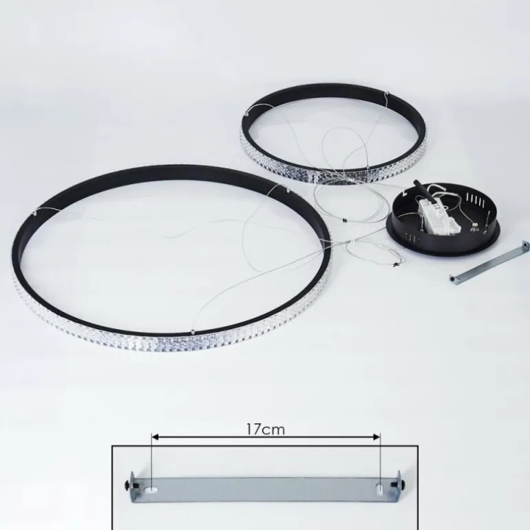 Suspension Melosa LED Noir, 1 lumière