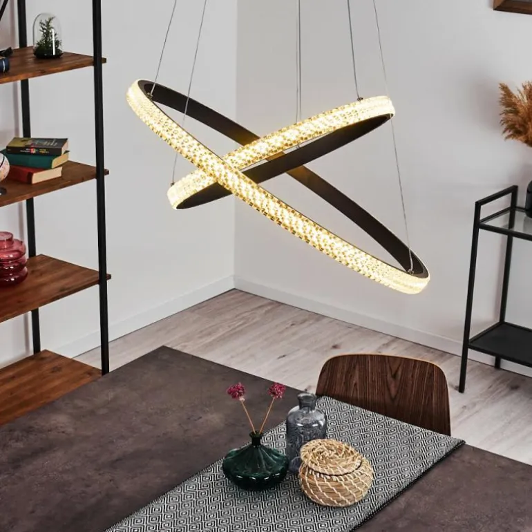 Suspension Melosa LED Noir, 1 lumière