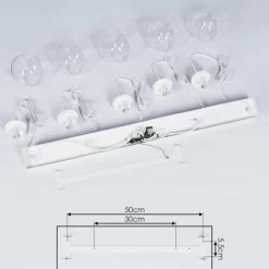 Suspension Mesas Blanc, 5 lumières