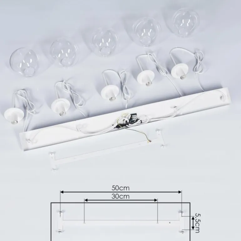 Suspension Mesas Blanc, 5 lumières
