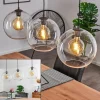 Suspension Minhe Argent Oxydé, 3 lumières