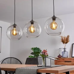 Suspension Minhe Argent Oxydé, 3 lumières